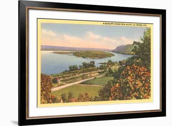 Mississippi River at La Crosse, Wisconsin-null-Framed Art Print