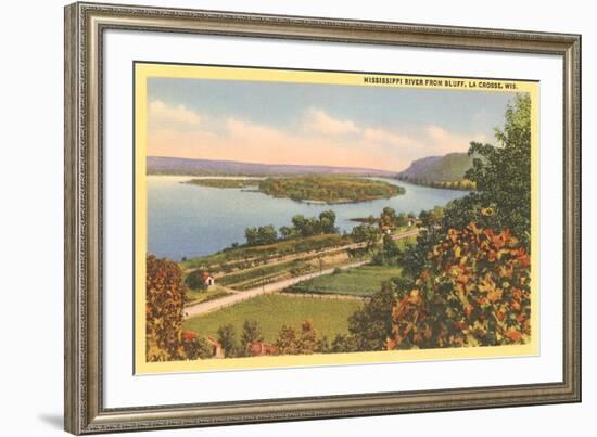 Mississippi River at La Crosse, Wisconsin-null-Framed Art Print