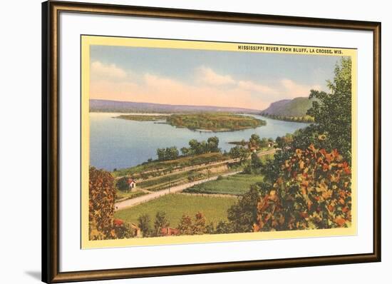 Mississippi River at La Crosse, Wisconsin-null-Framed Art Print