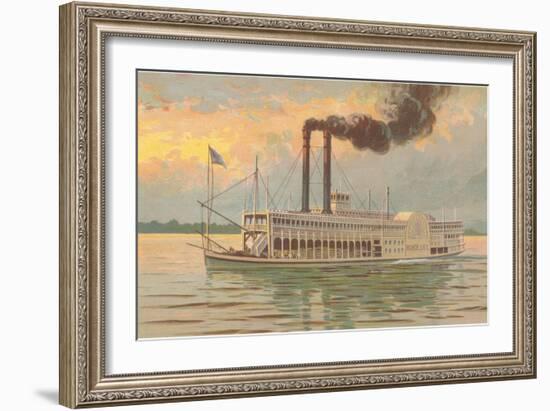 Mississippi River Boat, Robert E. Lee-null-Framed Art Print