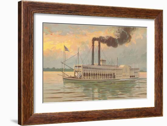 Mississippi River Boat, Robert E. Lee-null-Framed Art Print