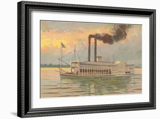 Mississippi River Boat, Robert E. Lee-null-Framed Art Print