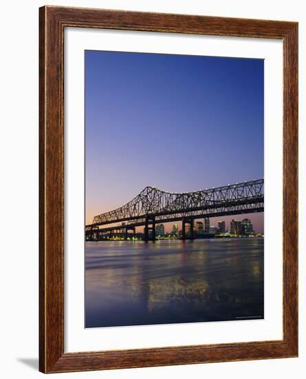 Mississippi River Bridge, New Orleans, Louisiana, USA-Charles Bowman-Framed Photographic Print