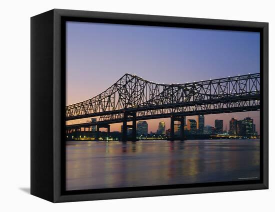 Mississippi River Bridge, New Orleans, Louisiana, USA-Charles Bowman-Framed Premier Image Canvas