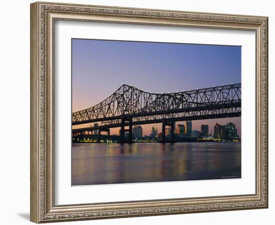 Mississippi River Bridge, New Orleans, Louisiana, USA-Charles Bowman-Framed Photographic Print