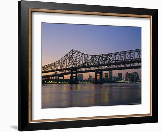 Mississippi River Bridge, New Orleans, Louisiana, USA-Charles Bowman-Framed Photographic Print