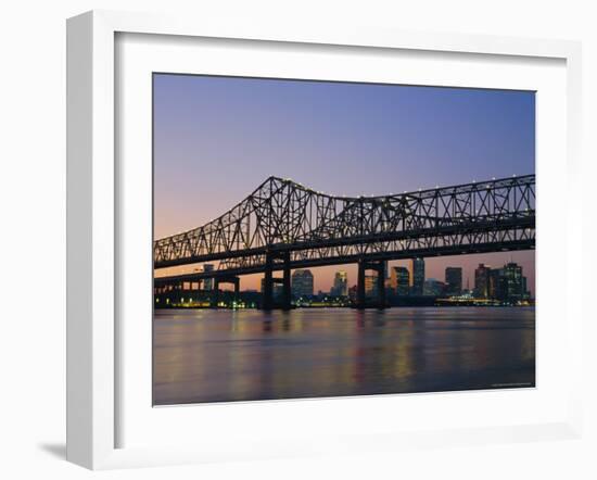 Mississippi River Bridge, New Orleans, Louisiana, USA-Charles Bowman-Framed Photographic Print