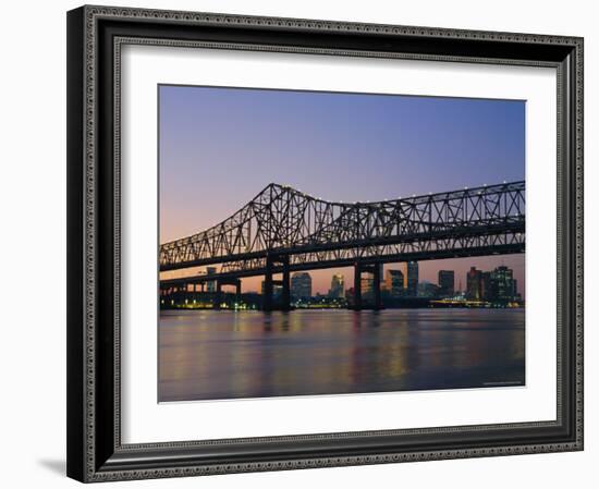 Mississippi River Bridge, New Orleans, Louisiana, USA-Charles Bowman-Framed Photographic Print