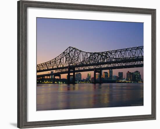 Mississippi River Bridge, New Orleans, Louisiana, USA-Charles Bowman-Framed Photographic Print