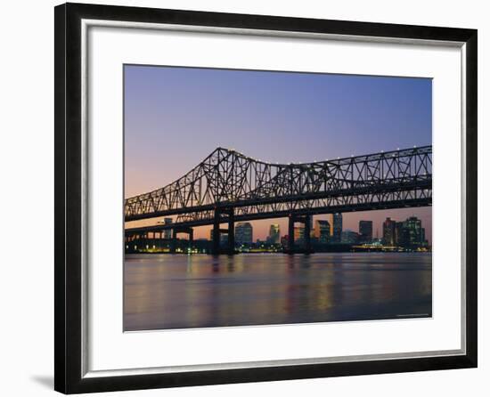 Mississippi River Bridge, New Orleans, Louisiana, USA-Charles Bowman-Framed Photographic Print