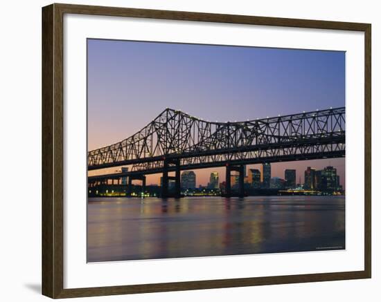 Mississippi River Bridge, New Orleans, Louisiana, USA-Charles Bowman-Framed Photographic Print