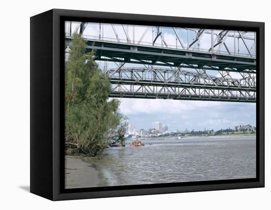 Mississippi River, Memphis, Tennessee, United States of America (U.S.A.), North America-Walter Rawlings-Framed Premier Image Canvas