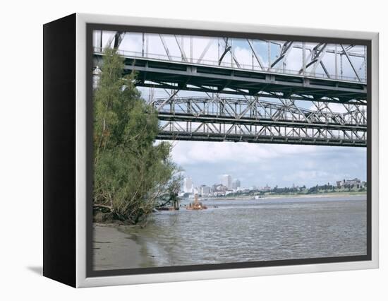 Mississippi River, Memphis, Tennessee, United States of America (U.S.A.), North America-Walter Rawlings-Framed Premier Image Canvas