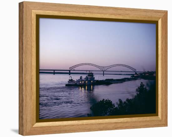 Mississippi River, Memphis, Tennessee, United States of America (U.S.A.), North America-Ursula Gahwiler-Framed Premier Image Canvas