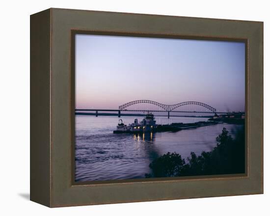Mississippi River, Memphis, Tennessee, United States of America (U.S.A.), North America-Ursula Gahwiler-Framed Premier Image Canvas
