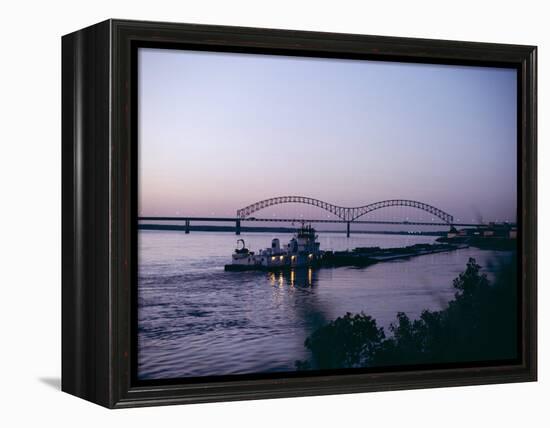 Mississippi River, Memphis, Tennessee, United States of America (U.S.A.), North America-Ursula Gahwiler-Framed Premier Image Canvas