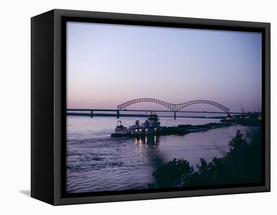 Mississippi River, Memphis, Tennessee, United States of America (U.S.A.), North America-Ursula Gahwiler-Framed Premier Image Canvas