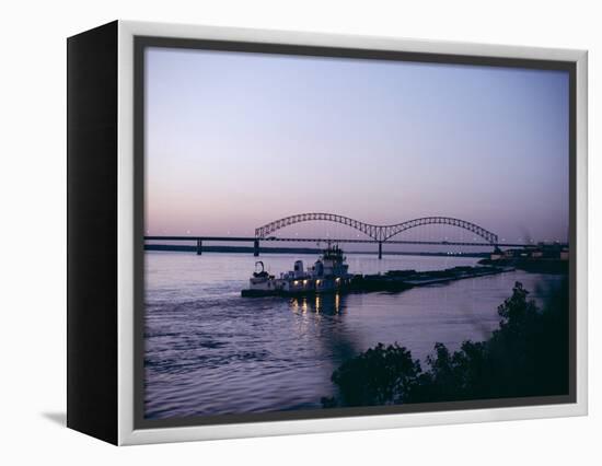 Mississippi River, Memphis, Tennessee, United States of America (U.S.A.), North America-Ursula Gahwiler-Framed Premier Image Canvas