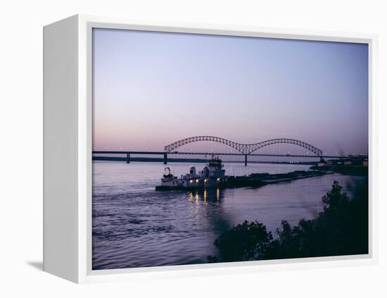 Mississippi River, Memphis, Tennessee, United States of America (U.S.A.), North America-Ursula Gahwiler-Framed Premier Image Canvas