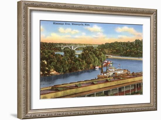 Mississippi River, Minneapolis, Minnesota-null-Framed Art Print