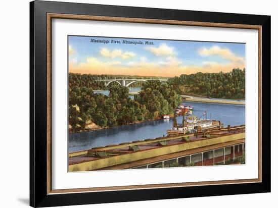 Mississippi River, Minneapolis, Minnesota-null-Framed Art Print