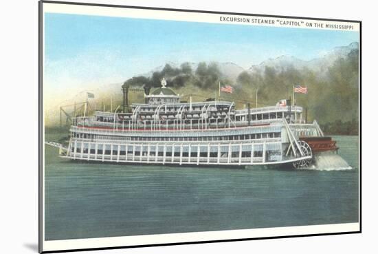 Mississippi Riverboat Capitol-null-Mounted Art Print