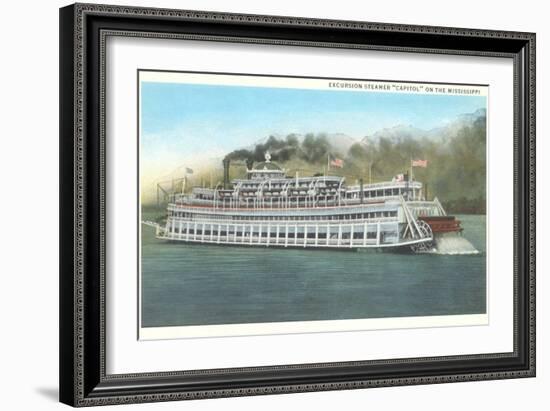 Mississippi Riverboat Capitol-null-Framed Art Print