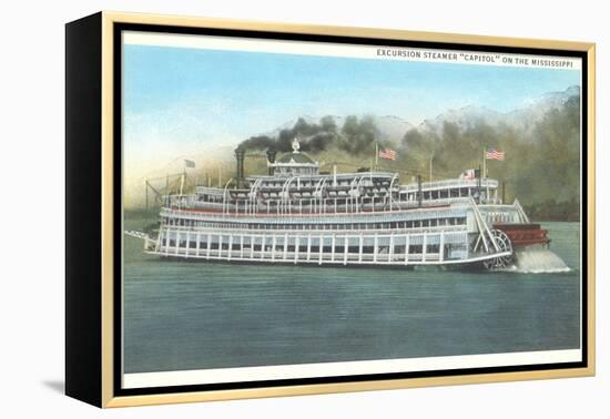 Mississippi Riverboat Capitol-null-Framed Stretched Canvas