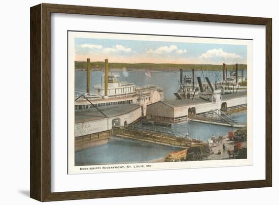 Mississippi Riverfront, St. Louis, Missouri-null-Framed Art Print