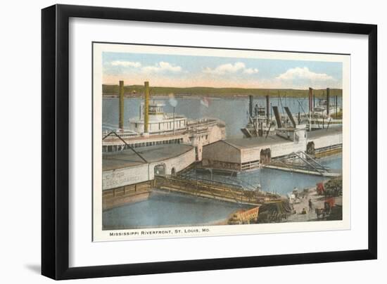 Mississippi Riverfront, St. Louis, Missouri-null-Framed Art Print