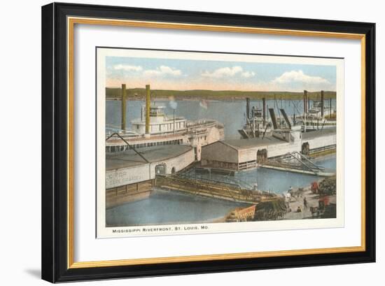 Mississippi Riverfront, St. Louis, Missouri-null-Framed Art Print