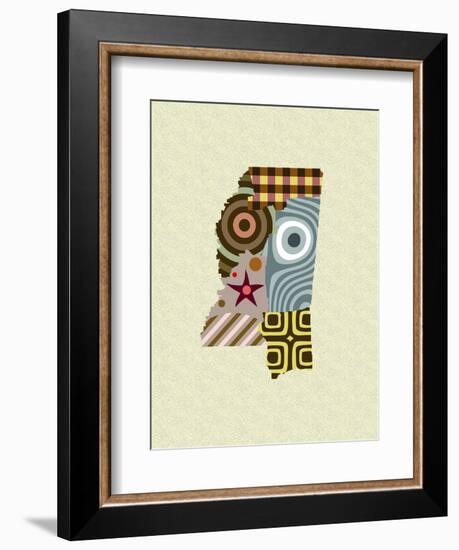 Mississippi State Map-Lanre Adefioye-Framed Giclee Print