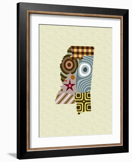 Mississippi State Map-Lanre Adefioye-Framed Giclee Print