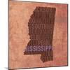 Mississippi State Words-David Bowman-Mounted Giclee Print