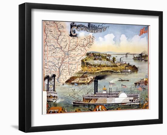 Mississippi Steamboat-null-Framed Giclee Print