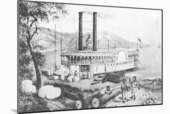 Mississippi Steamboat-null-Mounted Giclee Print