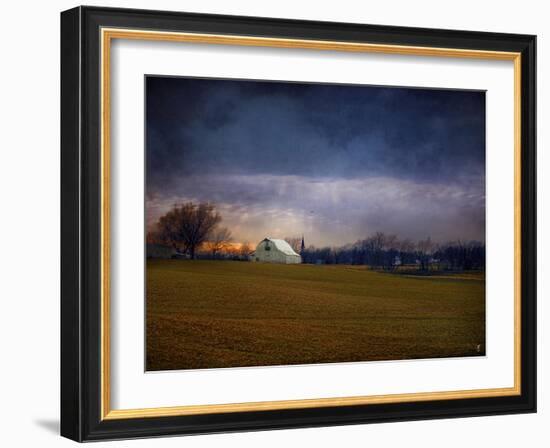 Missouri Barn at Sunset-Jai Johnson-Framed Giclee Print