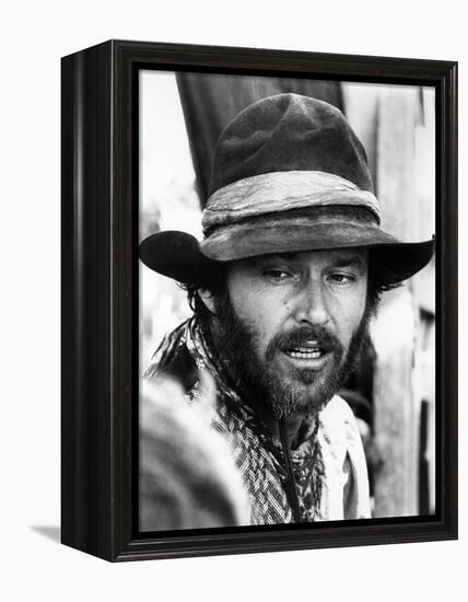 Missouri Breaks by Arthur Penn with Jack Nicholson, 1976 (b/w photo)-null-Framed Stretched Canvas