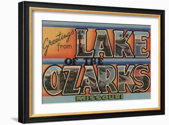 Missouri - Lake of the Ozarks-Lantern Press-Framed Premium Giclee Print