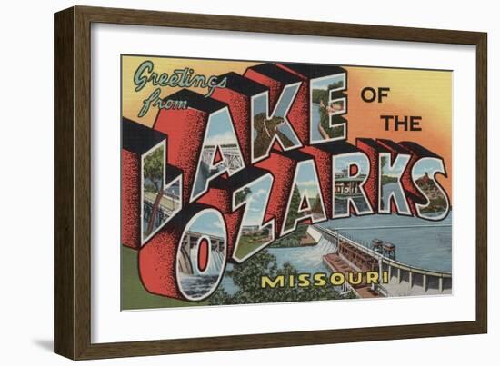 Missouri - Lake of the Ozarks-Lantern Press-Framed Art Print