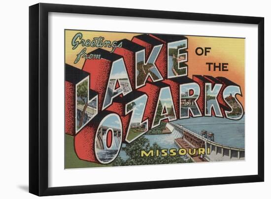 Missouri - Lake of the Ozarks-Lantern Press-Framed Art Print