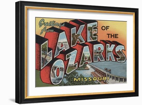 Missouri - Lake of the Ozarks-Lantern Press-Framed Art Print