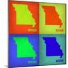 Missouri Pop Art Map 1-NaxArt-Mounted Art Print