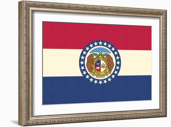 Missouri State Flag-Lantern Press-Framed Art Print