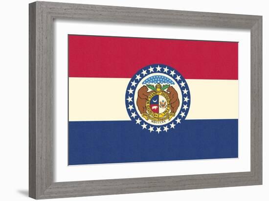 Missouri State Flag-Lantern Press-Framed Art Print