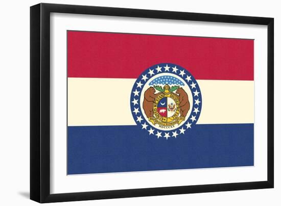 Missouri State Flag-Lantern Press-Framed Art Print