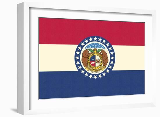 Missouri State Flag-Lantern Press-Framed Art Print