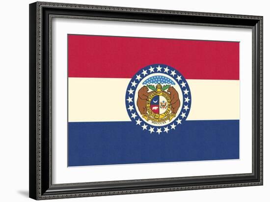 Missouri State Flag-Lantern Press-Framed Art Print