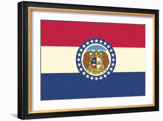 Missouri State Flag-Lantern Press-Framed Art Print