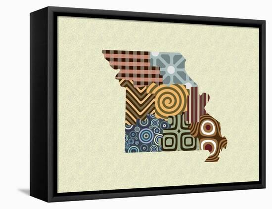 Missouri State Map-Lanre Adefioye-Framed Premier Image Canvas